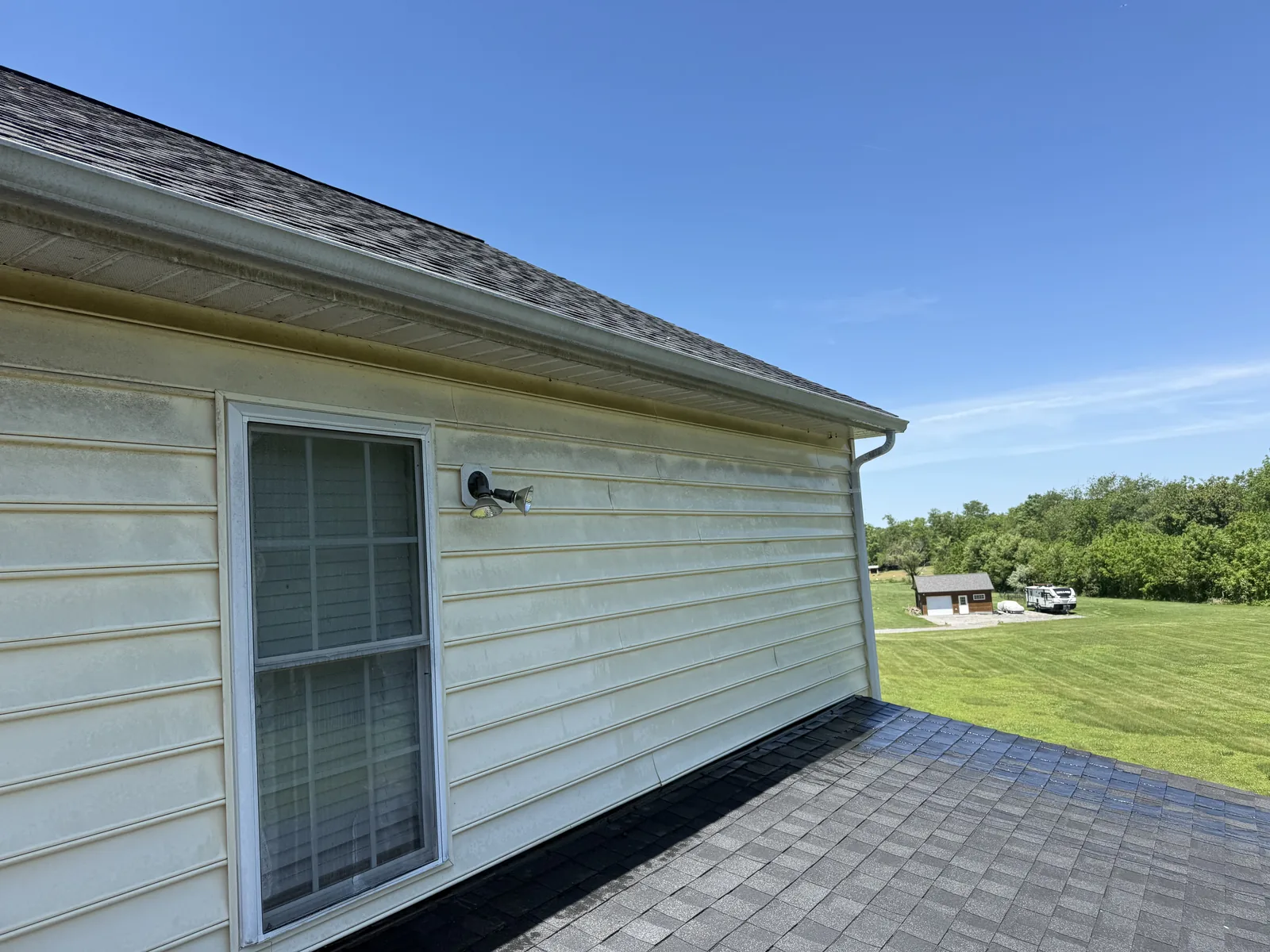 Siding and roofline finished in Winchester VA by Thompson's Pressure Washing